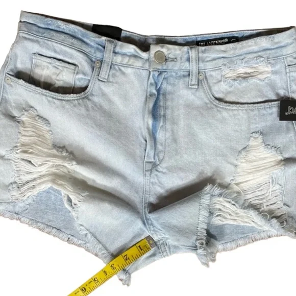 NWT Blank NYC “The Barrow” High Rise Destructed Denim Shorts (K ) - Picture 6 of 14